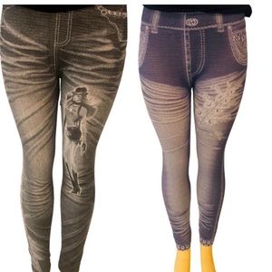 Lot of 2 Women leggings One Size fits all